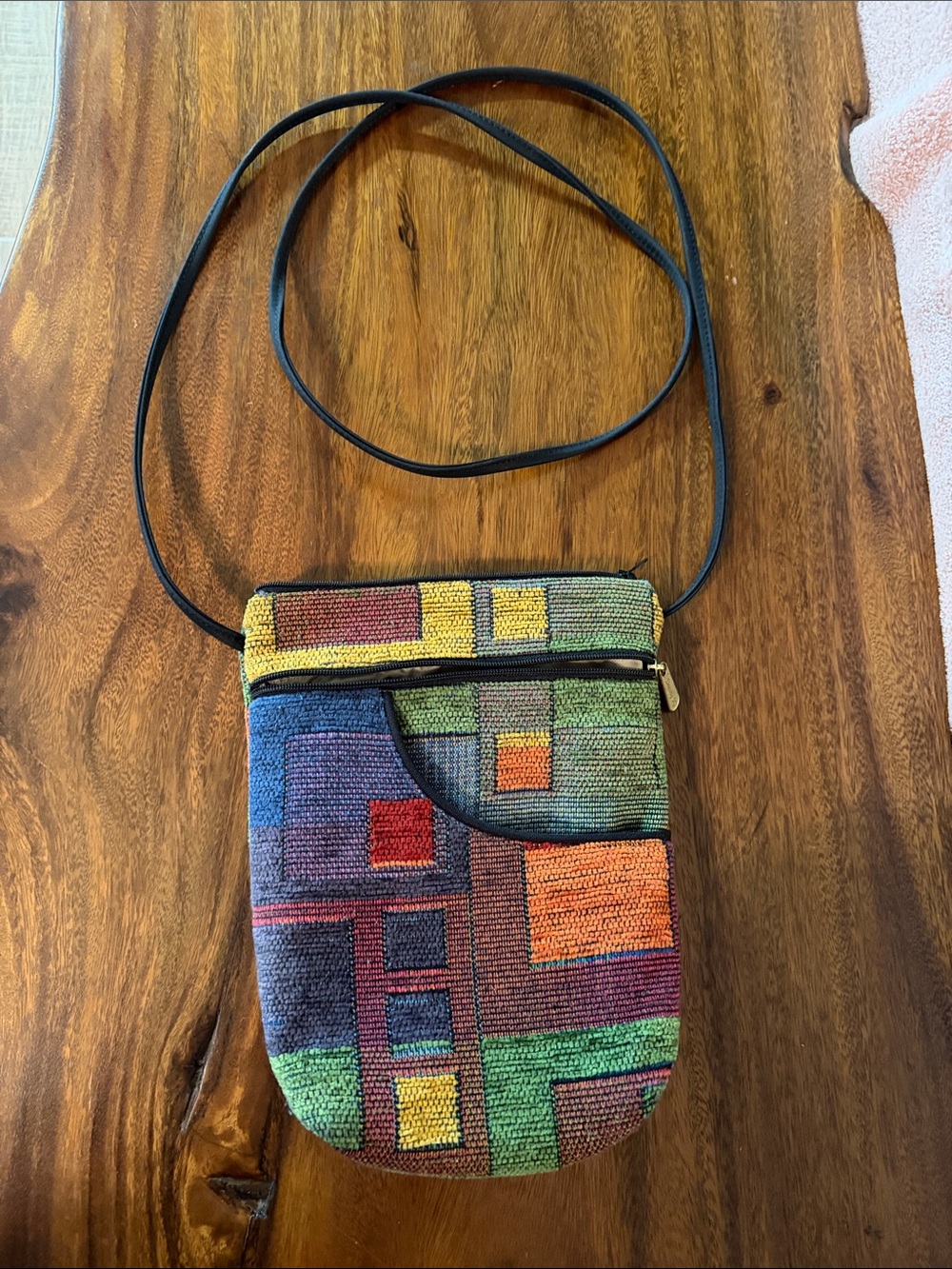 Colorblock Geometric Crossbody Bag in Multicolor